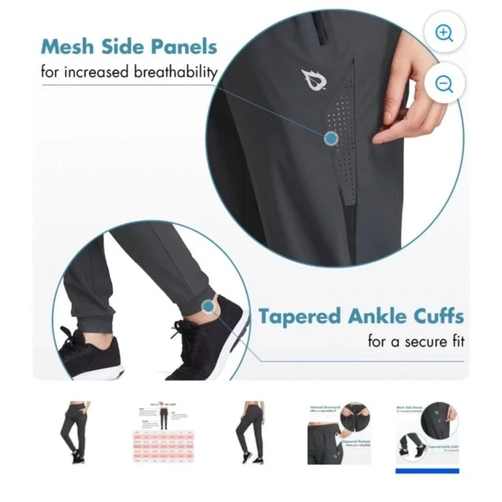 Baleaf Black Women's Track Jogger Pants - Picture 5 of 13